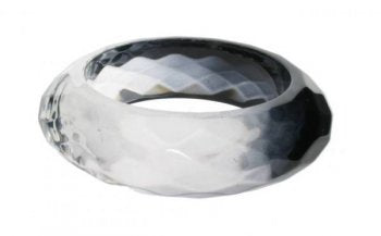 Faux Smokey Topaz facetted bangle