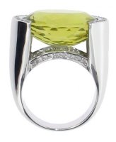 Large Oval 'Funky' ring - Lemon Citrine
