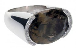 Large Oval 'Funky' ring - Amethyst