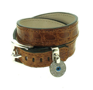 Double cuff - Tan - Crocodile