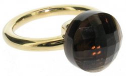 Candy ring - smokey quartz