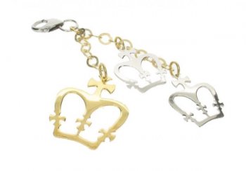 Silver Boy + Girl - keyring or bag chain