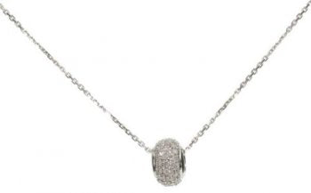 Pave Diamond Rondelle necklace