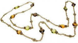3 colour Briolette necklace - small