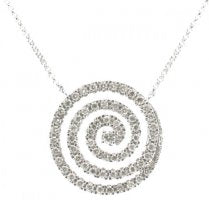 Diamond 'Swirl' necklace - small
