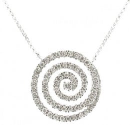 Diamond 'Swirl' necklace - large
