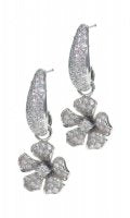 Diamond hoops with detachable Diamond flowers
