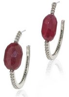 Rock Diamond hoop earrings - small - 25mm