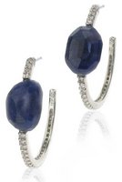 Rock Diamond hoop earrings - small - 25mm