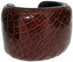 Luxury crocodile cuff