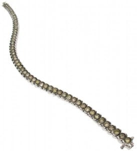 Diamond line bracelets- collett set oval