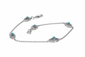 Evil Eye bracelet - FIVE - white gold