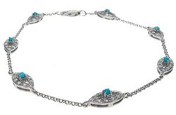Evil Eye bracelet - SEVEN - white gold