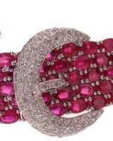 Ruby and Diamond buckle bracelet