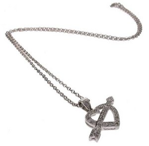 Diamond heart and arrow necklace