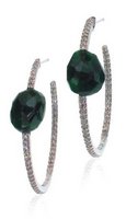 Rock Diamond hoop earrings - Large - 35mm