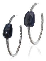 Rock Diamond hoop earrings - Large - 35mm
