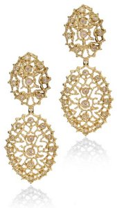Lacey drop earrings - Yellow Gold