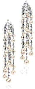 Waterfall Pearl and Diamond earrings