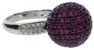 Pave ball rings