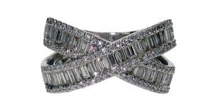 Crossover Diamond ring