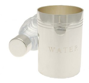 Water bottle holder + cap - Silver plate