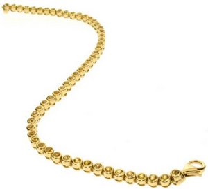 Diamond line bracelets - collett set round