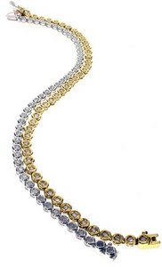 Diamond line bracelets - collett set small