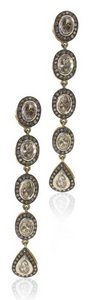 Indian Diamond earrings - long drop