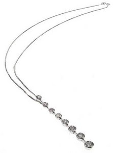 Long Diamond Pendant - Collett set