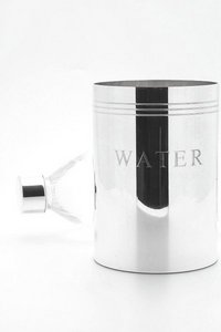 Water bottle holder + cap - Silver plate - 2 litre