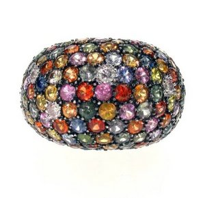 Multi Sapphire dome ring