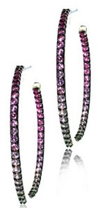 Yellow sapphire shaded hoops