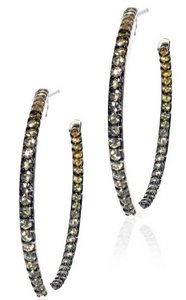 Pink Sapphire shaded hoops