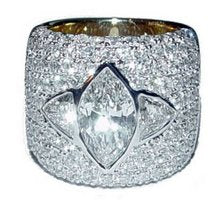 Marquis shape Diamond in Pave Diamond ring