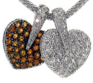 Sapphire heart - Diamond sides