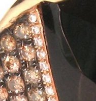 Rose Gold large square Smokey Topaz ring