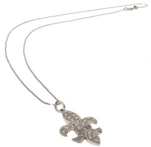 Fleur De Lis Diamond Pendant