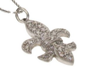 Fleur De Lis Diamond Pendant