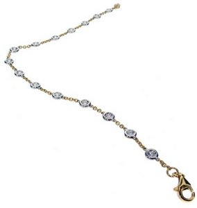 Diamond by the inch bracelet 15 - Yellow Gold