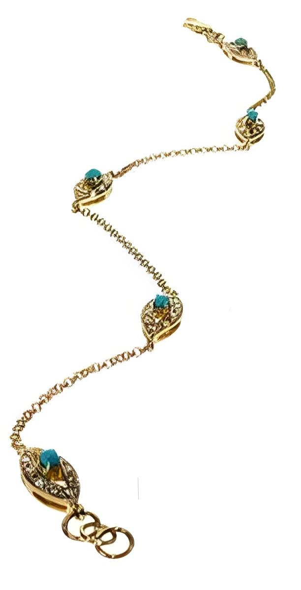Evil Eye bracelet - FIVE - yellow gold
