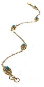Evil Eye bracelet - FIVE - yellow gold