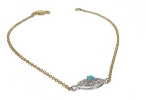 Evil Eye bracelet - SINGLE - yellow gold