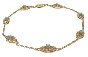 Evil Eye bracelet - SEVEN - yellow gold
