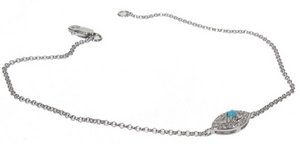Evil Eye bracelet - SINGLE - white gold
