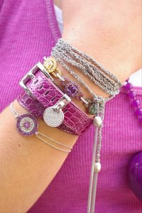 Multi Sapphire and Diamond microset bracelet