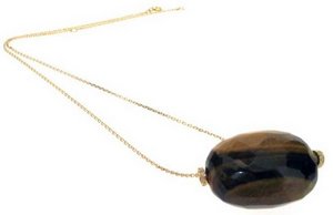 Tiger's eye 'rock' necklace