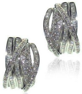 Diamond wrapover earrings