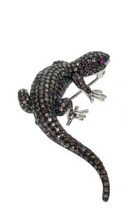 Lizard brooches
