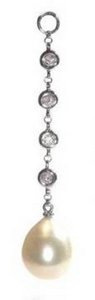 Diamond by the inch - Pearl earrings